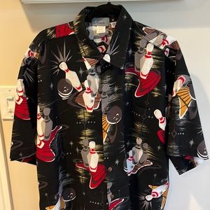 Vintage atomic look bowling shirt.  3XL